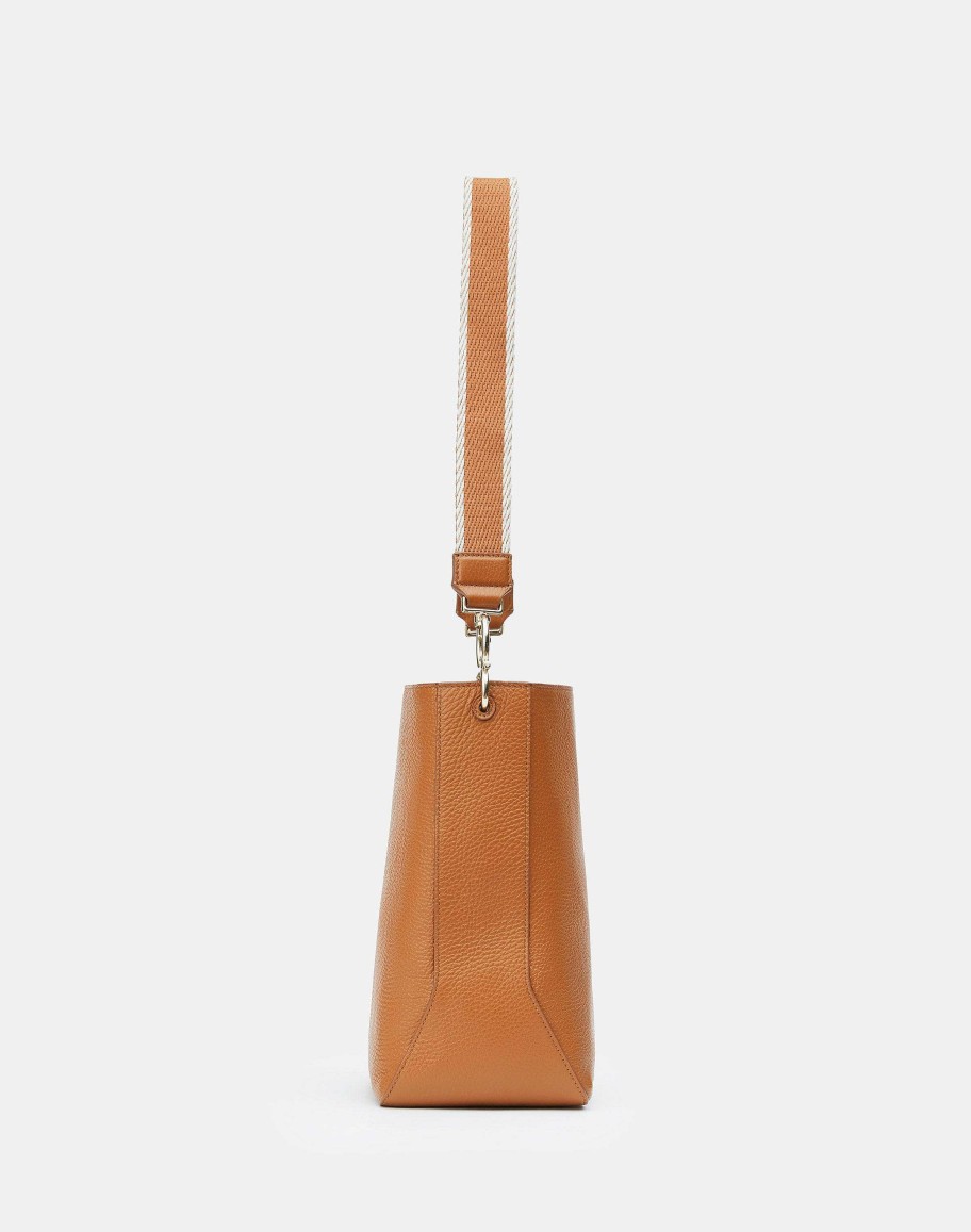 Lafayette 148 New York Shoulder Bags | Grained Calfskin Leather 8 Knot Hobo—Small Cadet Khaki