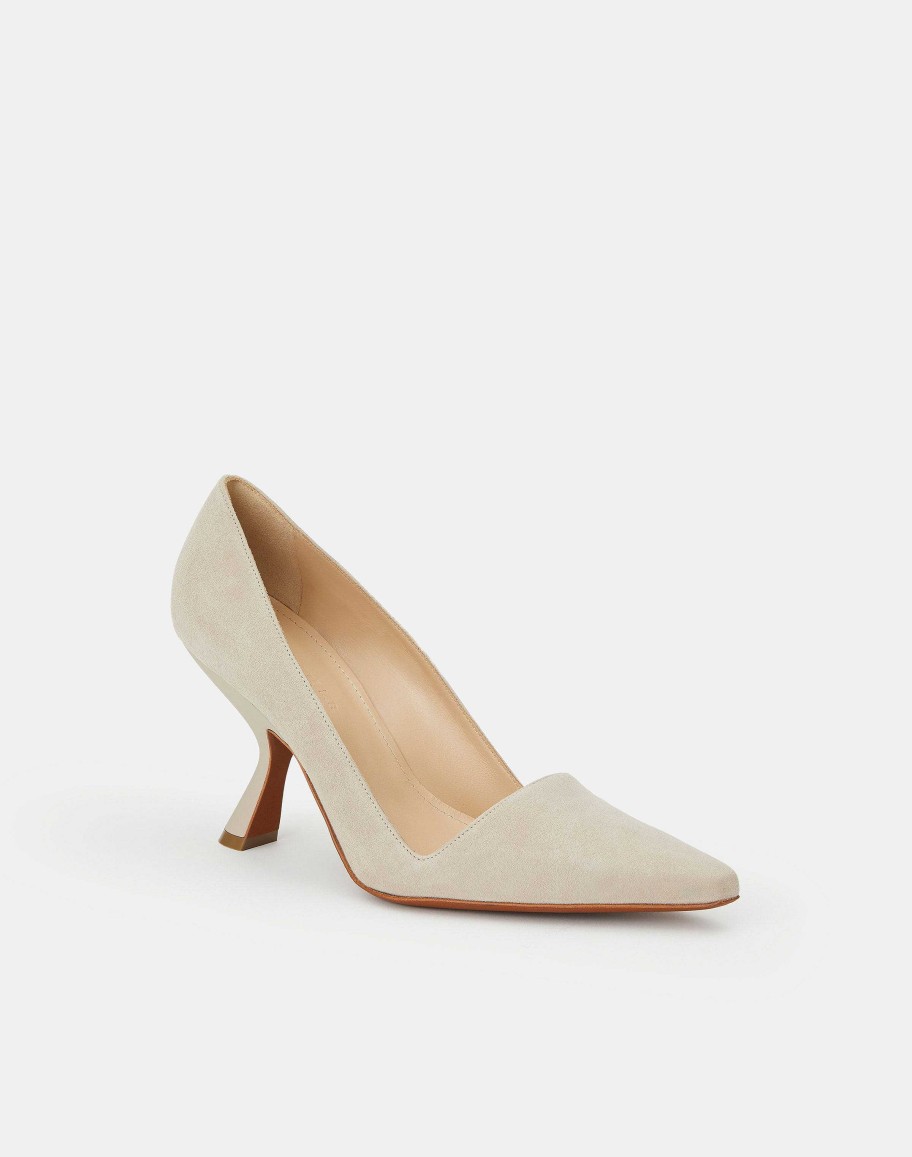 Lafayette 148 New York Heels | Suede Pump Sandstone