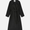 Lafayette 148 New York Coats & Outerwear | Camel Hair Oversized Trench Coat Black