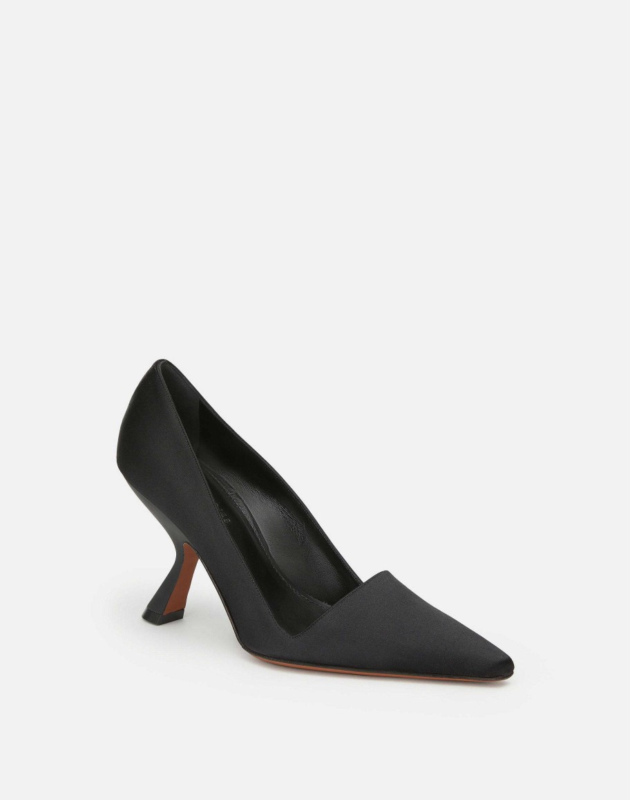 Lafayette 148 New York Heels | Satin Pump Black