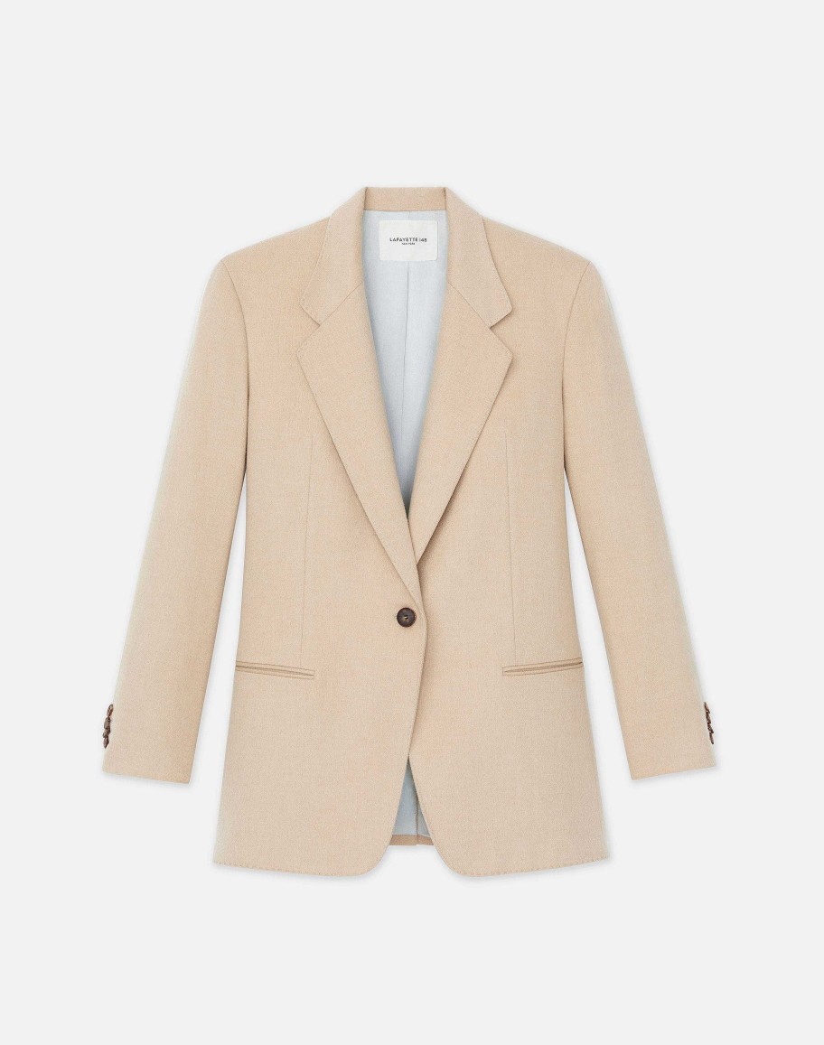 Lafayette 148 New York Jackets & Blazers | Camel Hair Blazer Natural