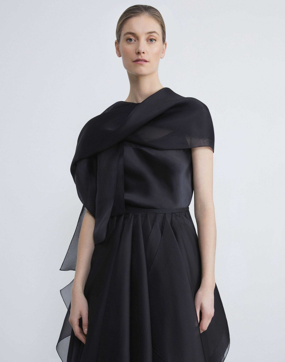 Lafayette 148 New York Wraps & Scarves | Silk Organza Stole Dune