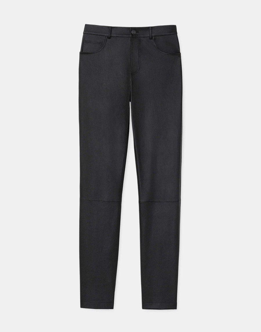 Lafayette 148 New York Pants & Shorts | Reeve Pant In Silky Stretch Nappa Black