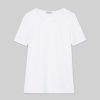 Lafayette 148 New York Tops & Tees | Cotton Rib Crewneck T-Shirt Black