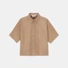 Lafayette 148 New York Blouses & Shirts | Nubuck Calfskin Suede Shirt Oat