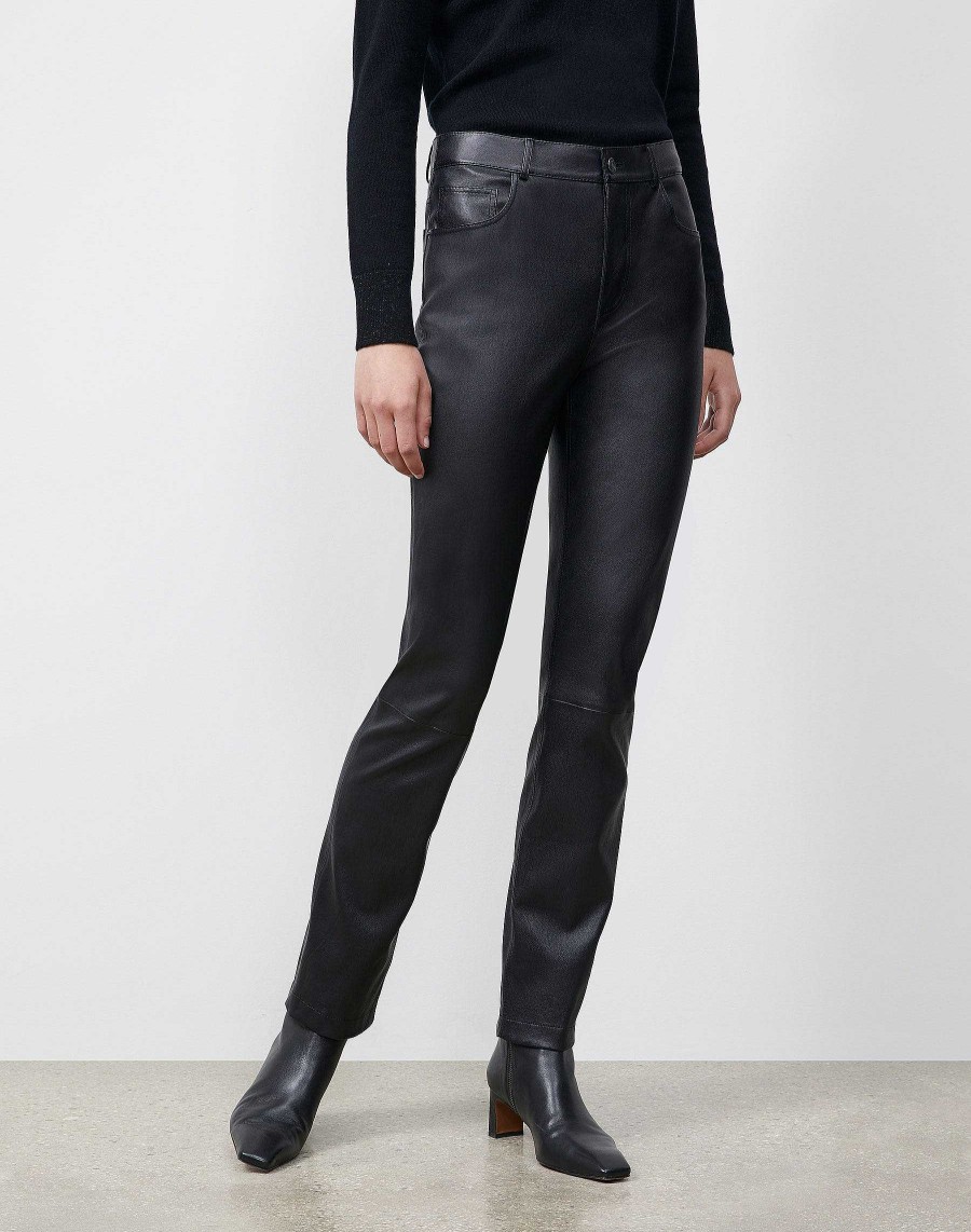 Lafayette 148 New York Pants & Shorts | Reeve Pant In Silky Stretch Nappa Black