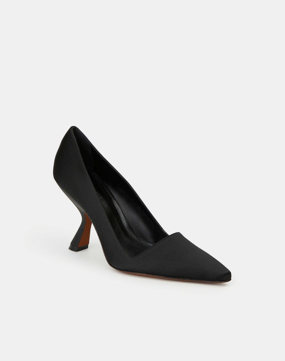 Lafayette 148 New York Heels | Satin High Heeled Pump Black