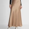 Lafayette 148 New York Skirts | Satin Bias Maxi Skirt Camel