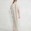 Lafayette 148 New York Dresses | Stripe Jacquard Linen-Cashmere Popover Dress Pebble