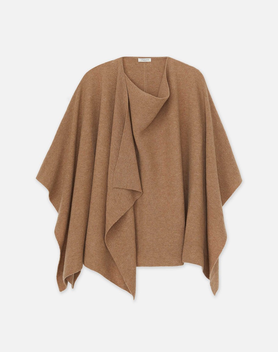 Lafayette 148 New York Wraps & Scarves | Cashmere Wrap Poncho Oatmeal Melange