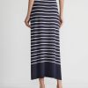 Lafayette 148 New York Skirts | Stripe Responsible Matte Crepe Skirt Ink Multi