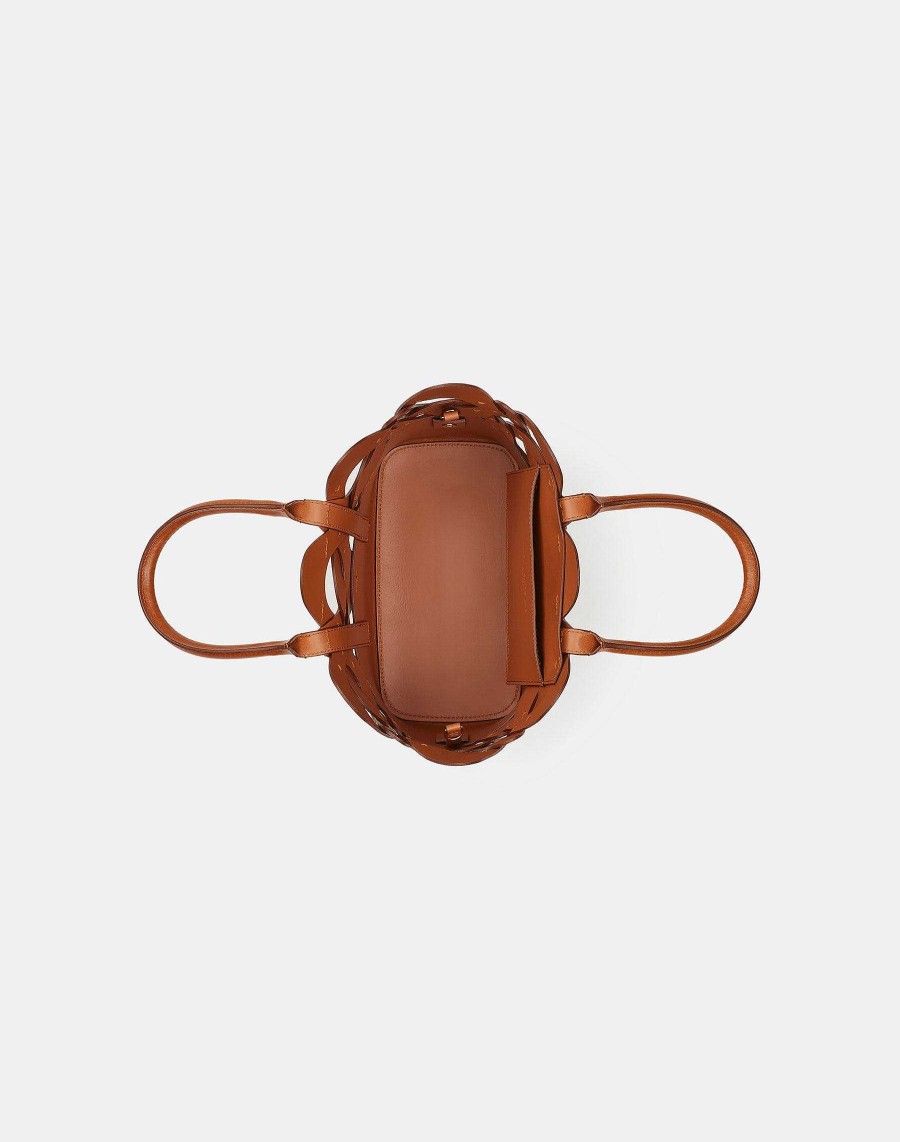 Lafayette 148 New York Crossbodies | Vachetta Leather 8 Knot Tote—Small Copper