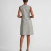 Lafayette 148 New York Dresses | Linen-Cotton Boucl Tweed Buttoned Dress Black Multi