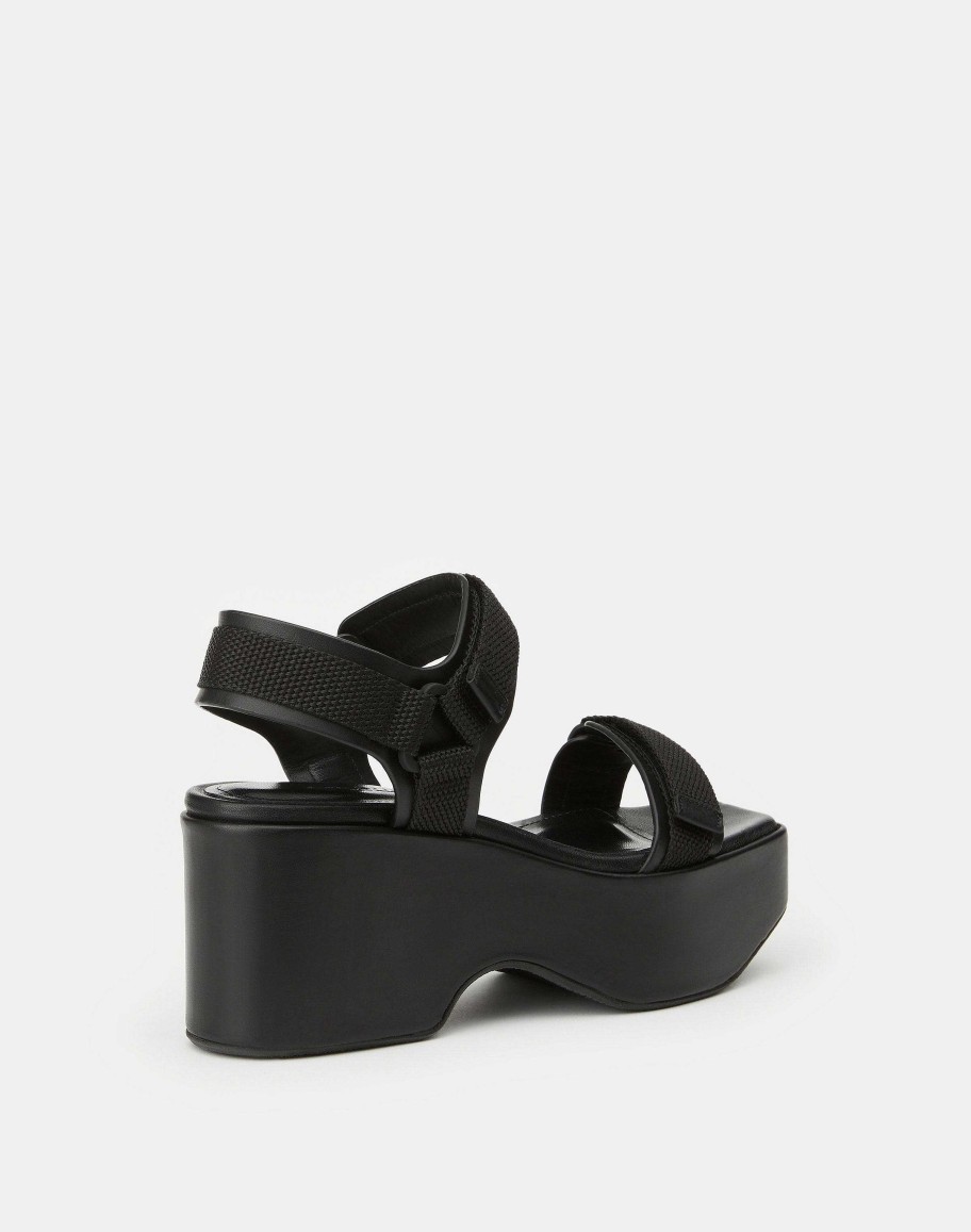 Lafayette 148 New York Sandals | Nappa Leather Platform Sandal Black