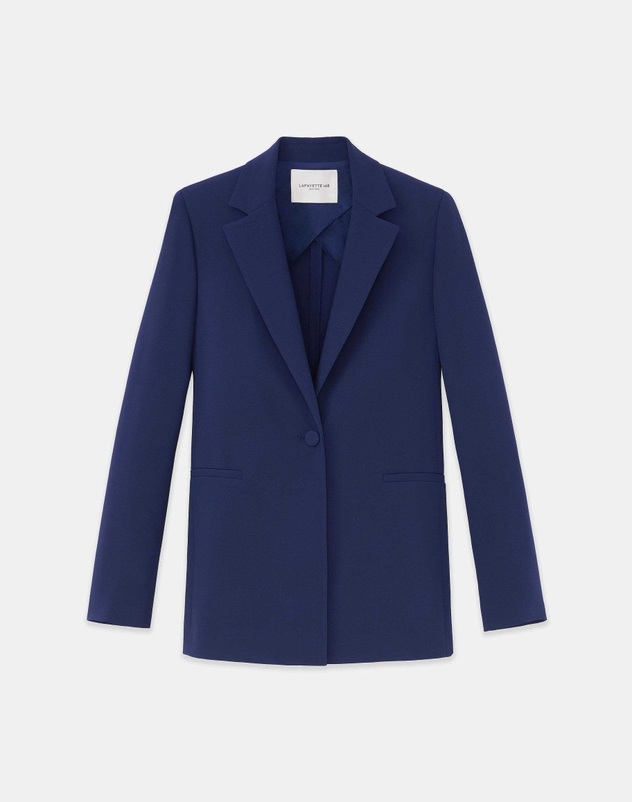 Lafayette 148 New York Jackets & Blazers | Finesse Crepe Blazer Midnight Blue