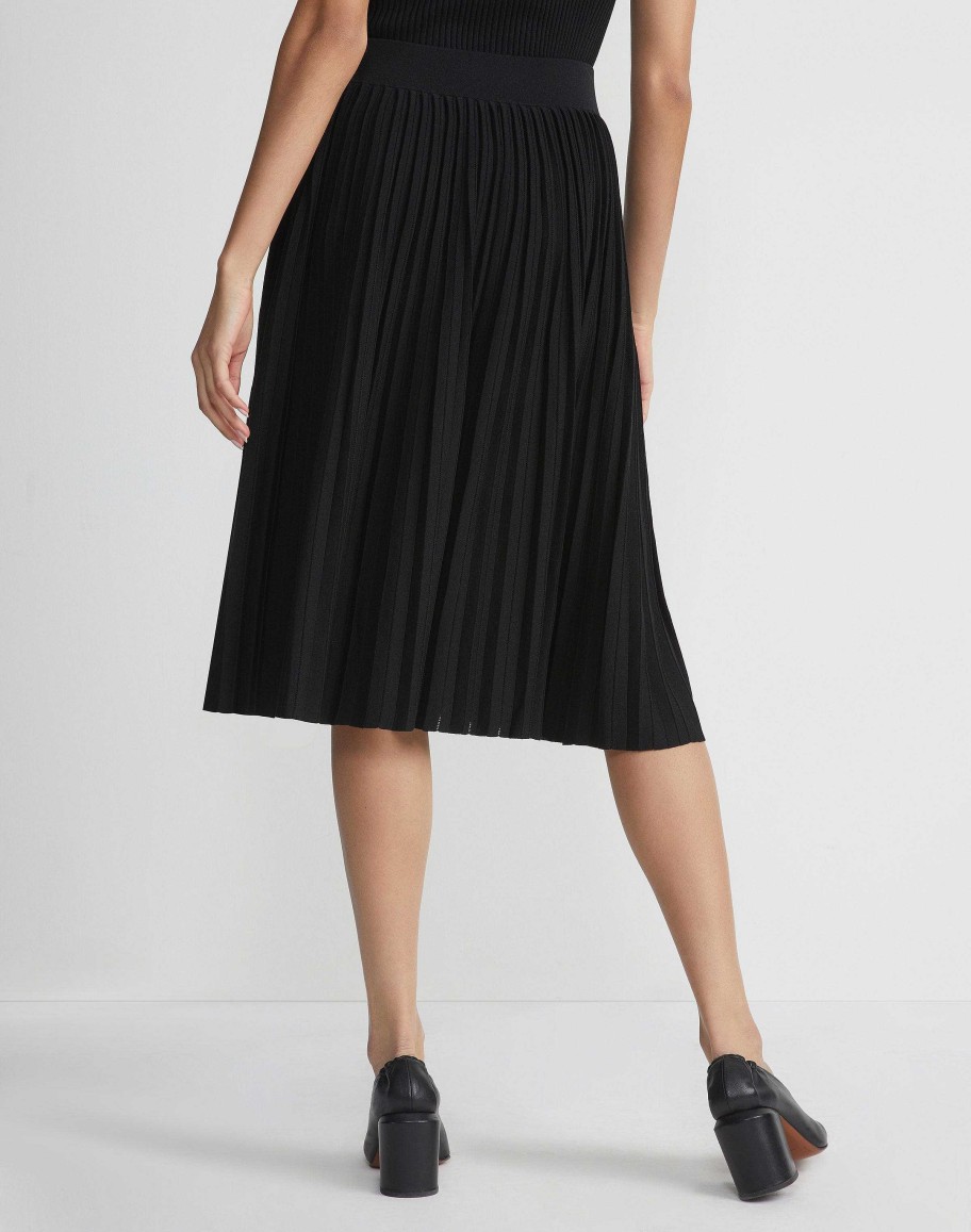 Lafayette 148 New York Skirts | Finespun Voile Pleat Stitch Skirt Black