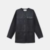 Lafayette 148 New York Jackets & Blazers | Nappa Leather Quilted Coat Black