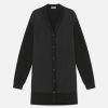 Lafayette 148 New York Sweaters & Knits | Responsible Fine Gauge Merino & Organic Silk Georgette Cardigan Black