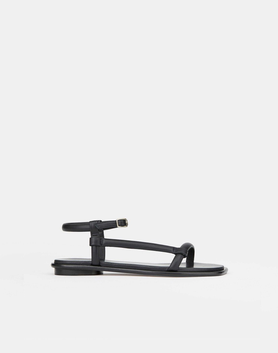 Lafayette 148 New York Sandals | Soft Calfskin Leather City Sandal Black