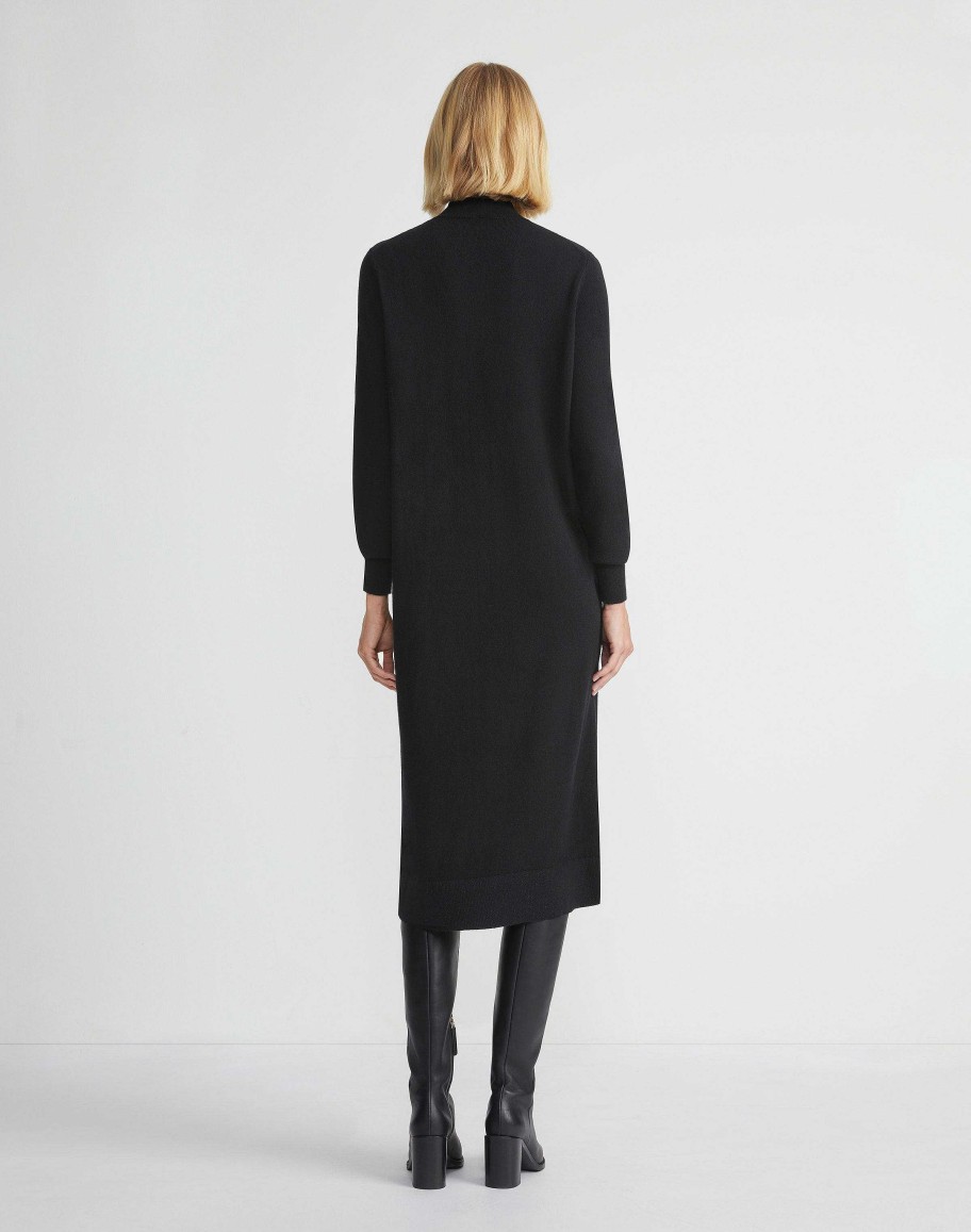 Lafayette 148 New York Dresses | Cashmere Blouson Sleeve Dress Black