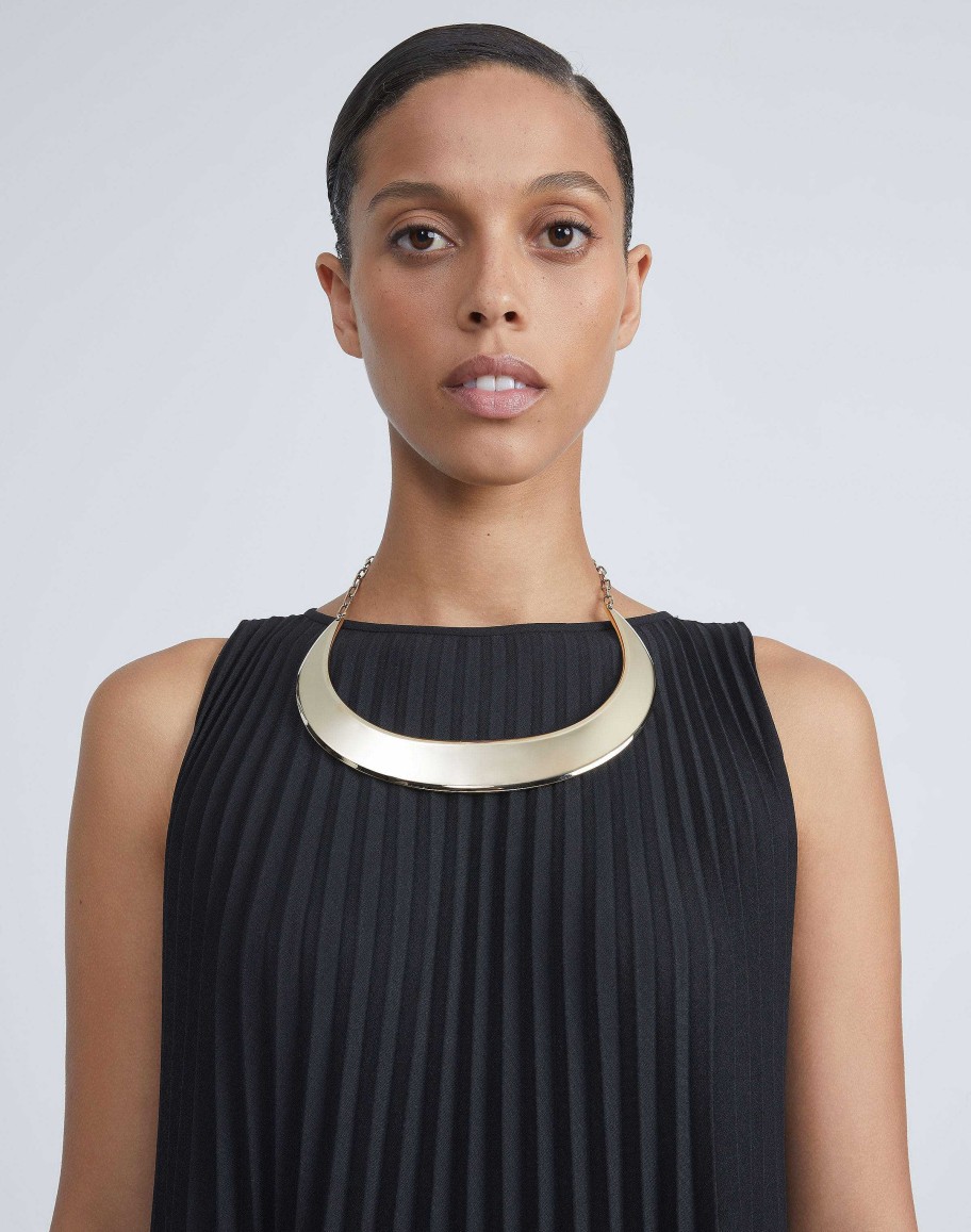 Lafayette 148 New York Jewelry | Lune Brass Collar Necklace Pale Gold