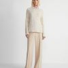 Lafayette 148 New York Sweaters & Knits | Flora Bloom Cotton-Silk Tape Textured Stitch Sweater Pampas Plume Multi