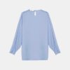 Lafayette 148 New York Blouses & Shirts | Organic Silk Georgette Button Sleeve Blouse Wild Bluet