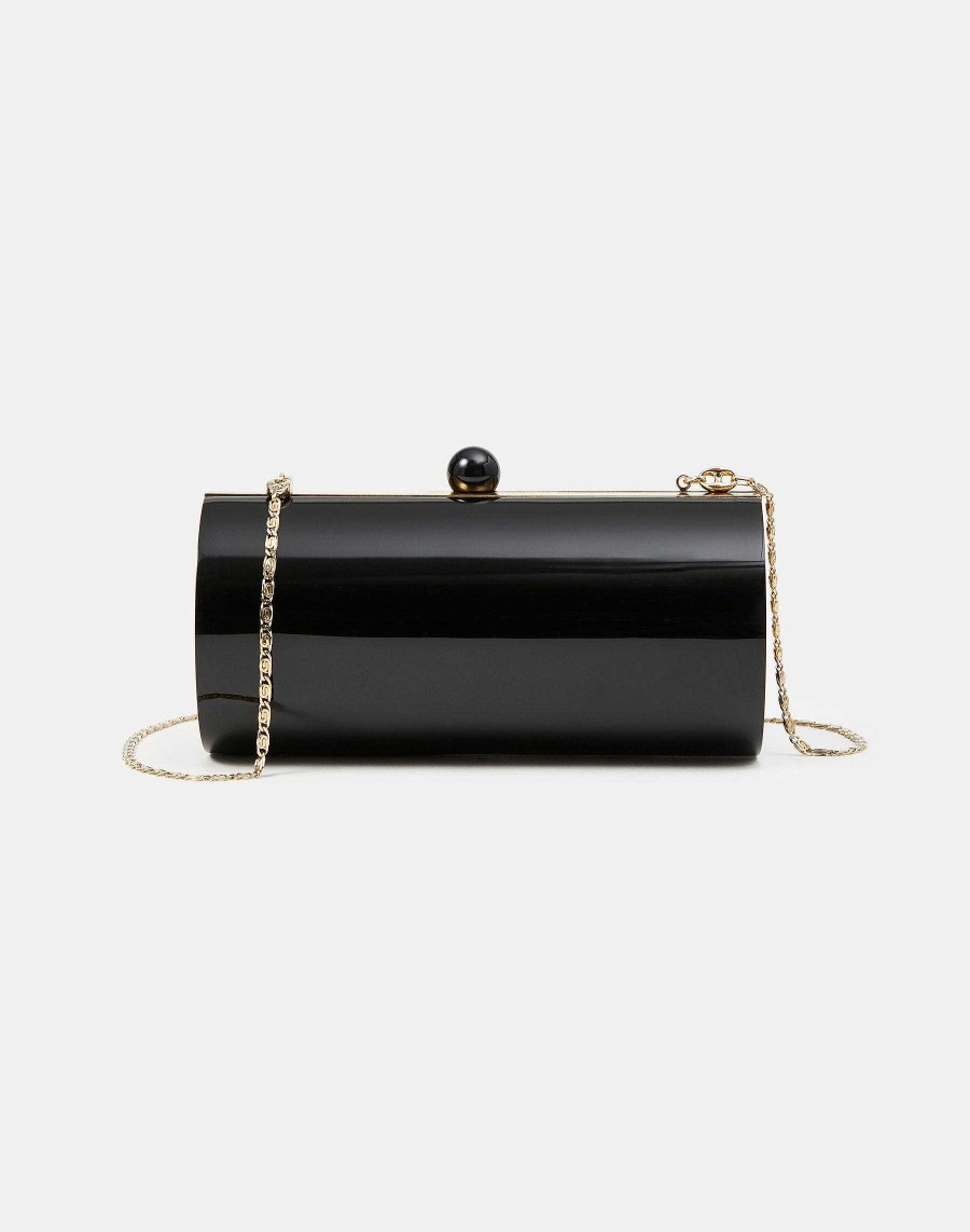 Lafayette 148 New York Crossbodies | Cylinder Clutch Black