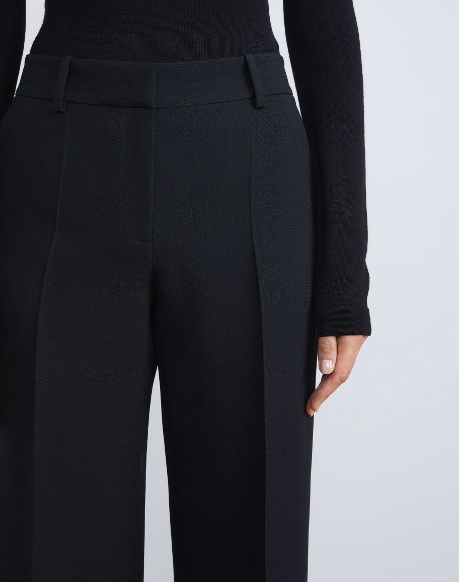 Lafayette 148 New York Pants & Shorts | Wool-Silk Crepe Sullivan Pant Black