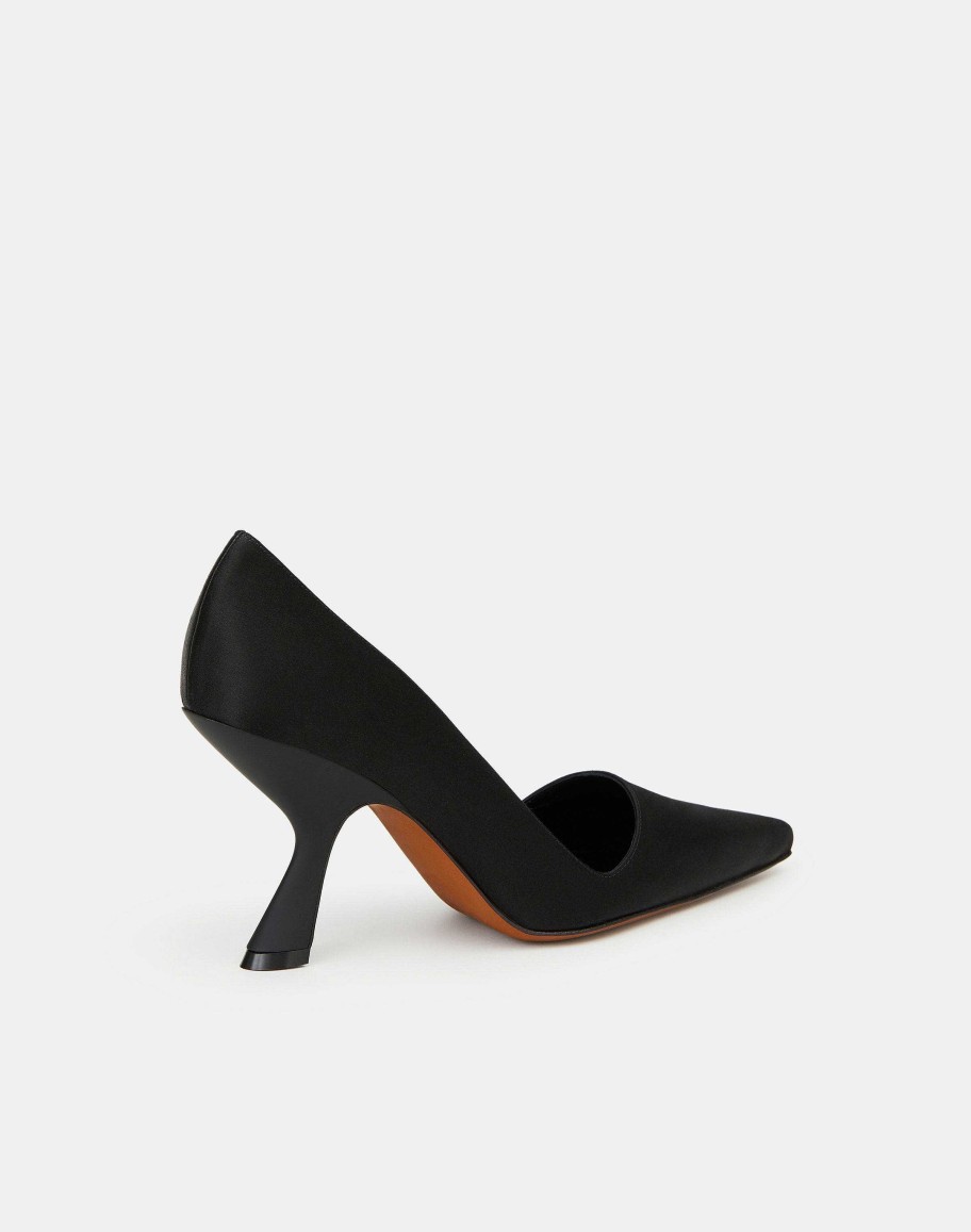 Lafayette 148 New York Heels | Satin High Heeled Pump Black