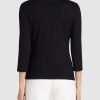 Lafayette 148 New York Tops & Tees | Cotton Rib V-Neck T-Shirt Pool