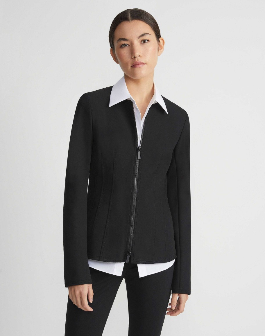 Lafayette 148 New York Jackets & Blazers | Acclaimed Stretch Fitted Jacket Black