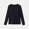 Lafayette 148 New York Tops & Tees | Cotton Jersey Modern Long Sleeve Tee White