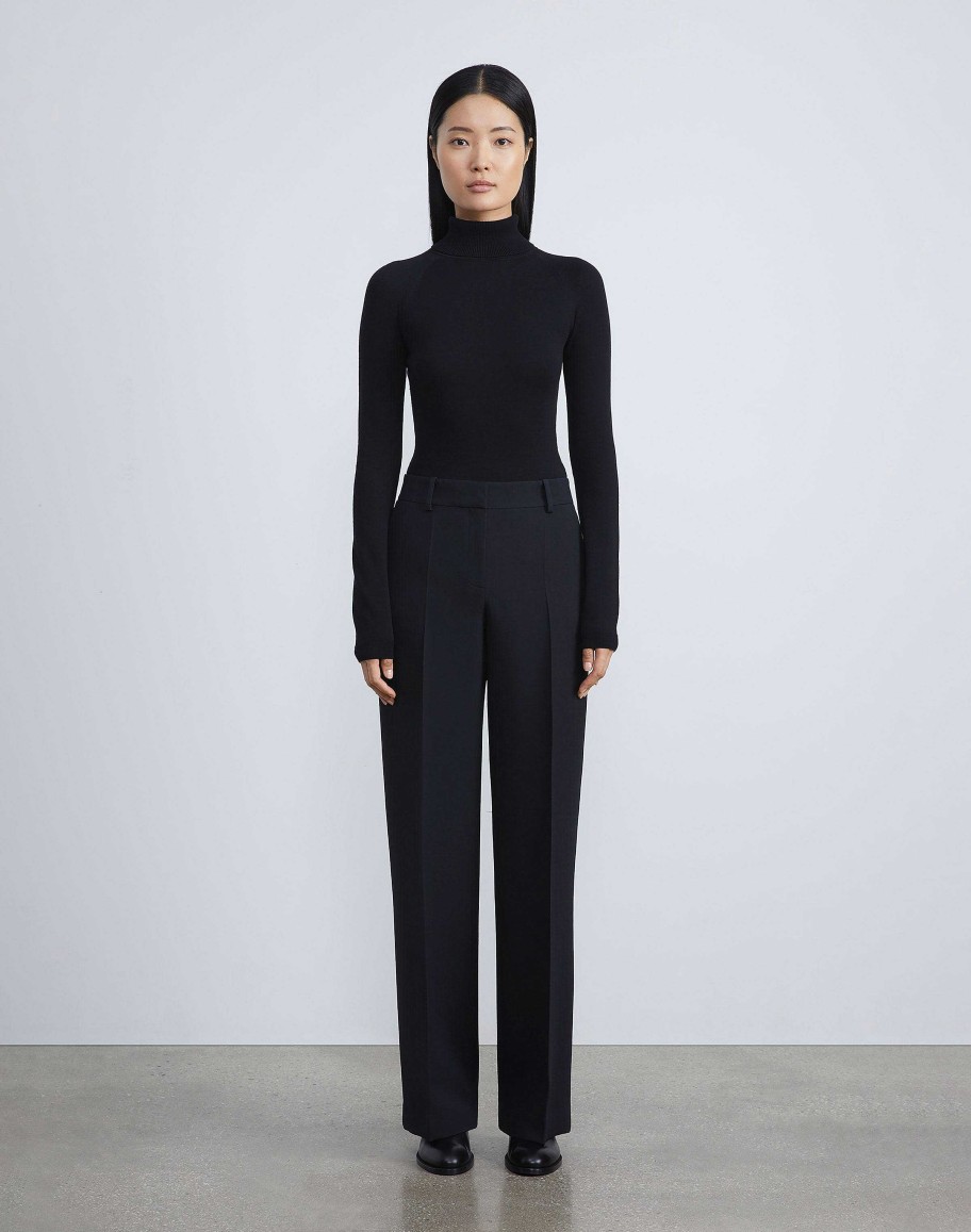 Lafayette 148 New York Pants & Shorts | Wool-Silk Crepe Sullivan Pant Black