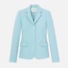 Lafayette 148 New York Jackets & Blazers | Wool-Silk Crepe Academy Blazer Sea Grass