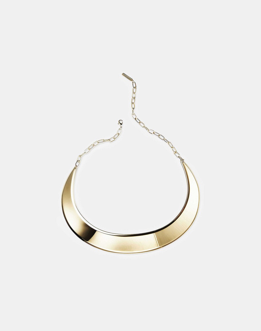 Lafayette 148 New York Jewelry | Lune Brass Collar Necklace Pale Gold