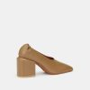 Lafayette 148 New York Heels | Nappa Leather Square Toe Pump Cadet Khaki