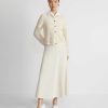 Lafayette 148 New York Jackets & Blazers | Soutache Embroidered Cotton Cardigan Creme Fraiche