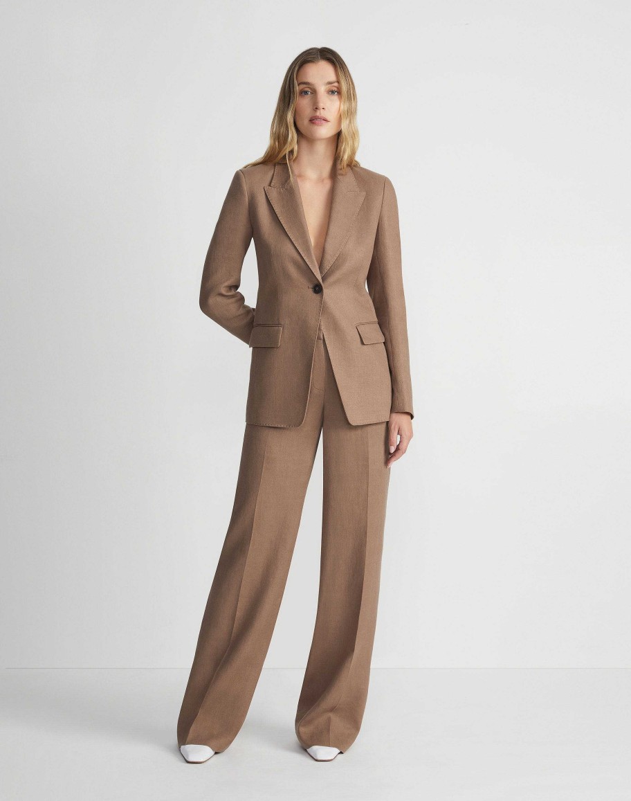 Lafayette 148 New York Suits | Linen Sullivan Pant Pebble