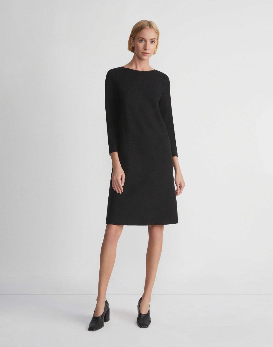 Lafayette 148 New York Dresses | Punto Milano A-Line Dress Smoke