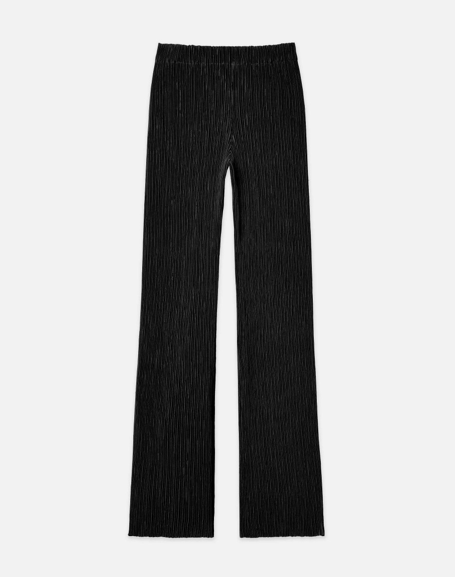 Lafayette 148 New York Pants & Shorts | Recycled Poly Satin Pliss Parkside Pant Black