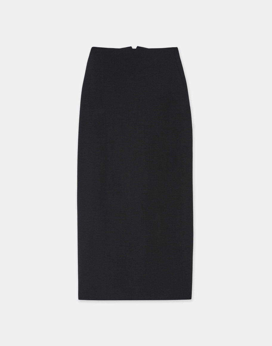 Lafayette 148 New York Skirts | Responsible Wool Double Face Pencil Skirt Black