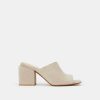 Lafayette 148 New York Sandals | Suede Heeled Mule Sandstone