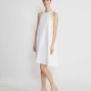 Lafayette 148 New York Dresses | Linen Hand Crochet Swing Dress White