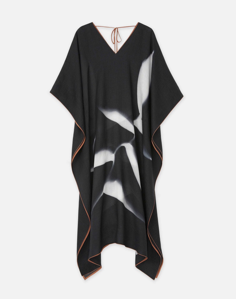 Lafayette 148 New York Dresses | Martha Madigan X L148 Print Sustainable Voile Kaftan Black Multi