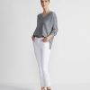 Lafayette 148 New York Sweaters & Knits | Wool-Cashmere Ribbed V-Neck Sweater Dune Melange