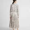 Lafayette 148 New York Dresses | Flora Trail Print Silk Twill Pleated Shirtdress Pampas Plume Multi