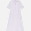 Lafayette 148 New York Dresses | Organic Linen Short Sleeve Popover Dress Dried Blossom Melange