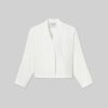 Lafayette 148 New York Jackets & Blazers | Linen Collarless Open Front Jacket White