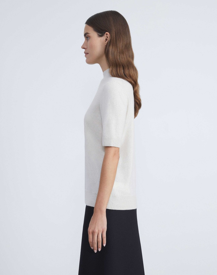 Lafayette 148 New York Sweaters & Knits | Cashmere Mockneck Sweater Cloud